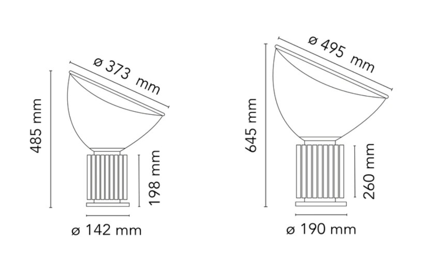 Taci table lamp dimensions