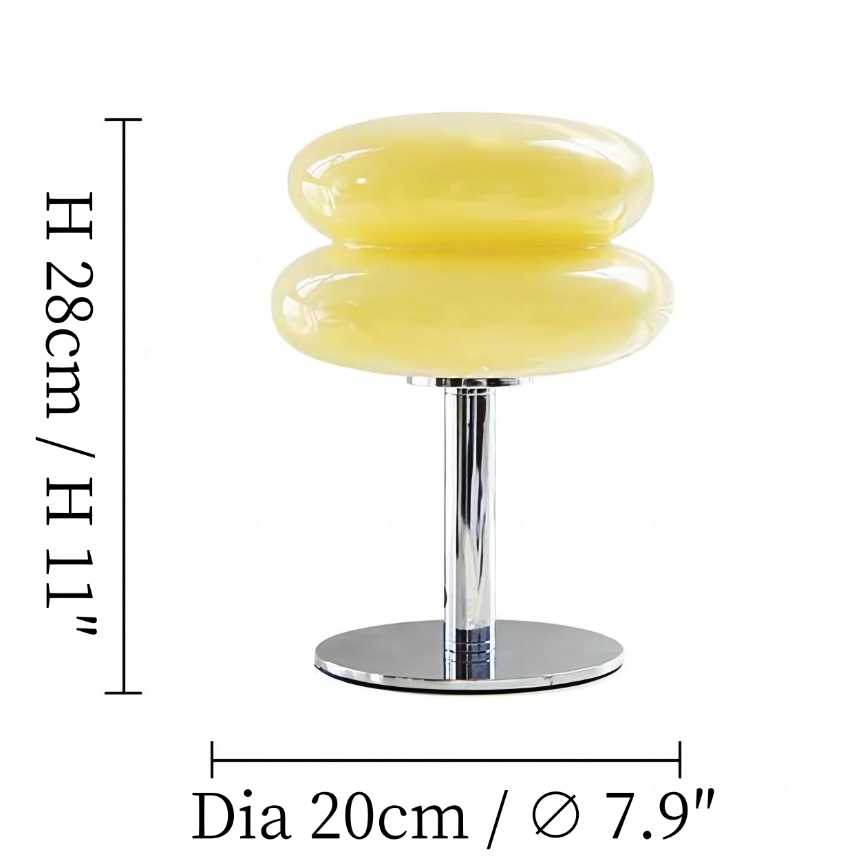Lollipop table lamp dimensions