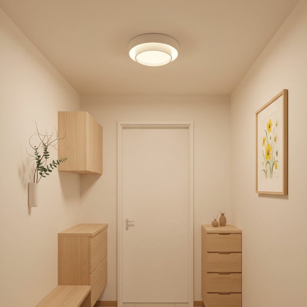 Ceiling light in an entryway