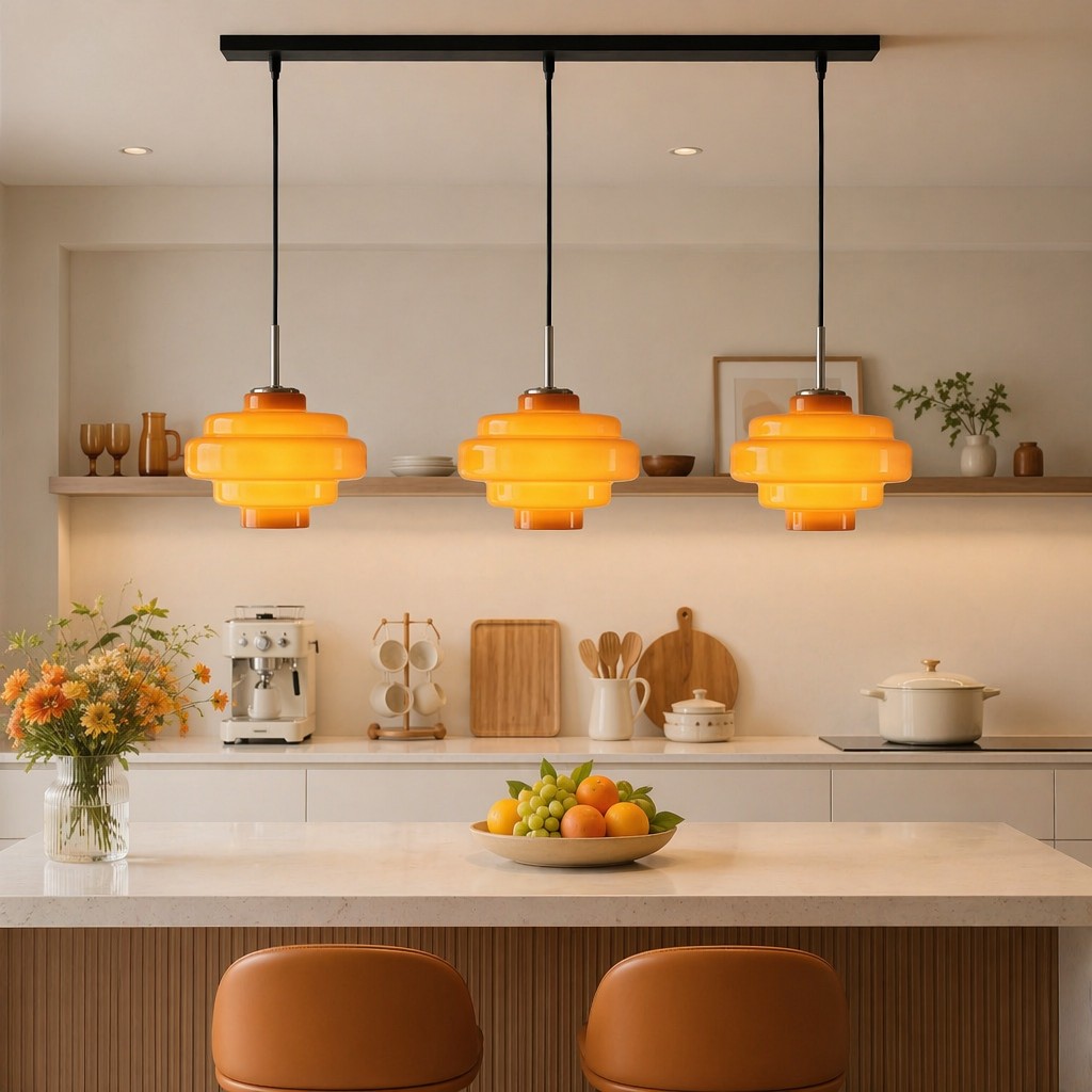 Existing Ivon three-piece pendant set installation