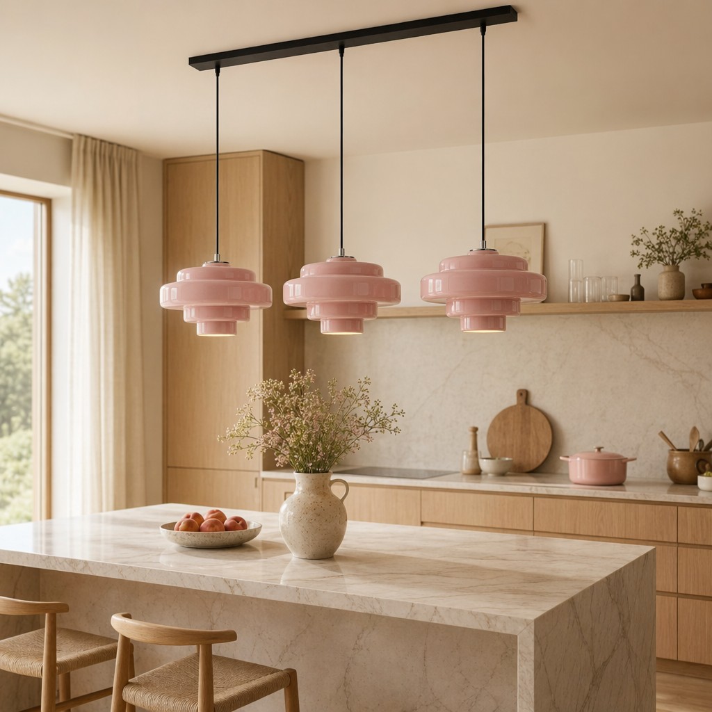 Existing Ivon three-piece pendant set installation