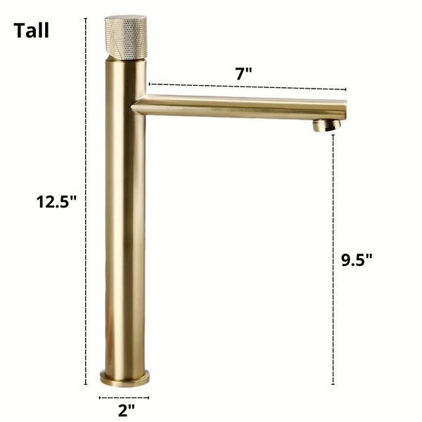 Levi Modern Slim Bathroom Faucet Tall Dimensions