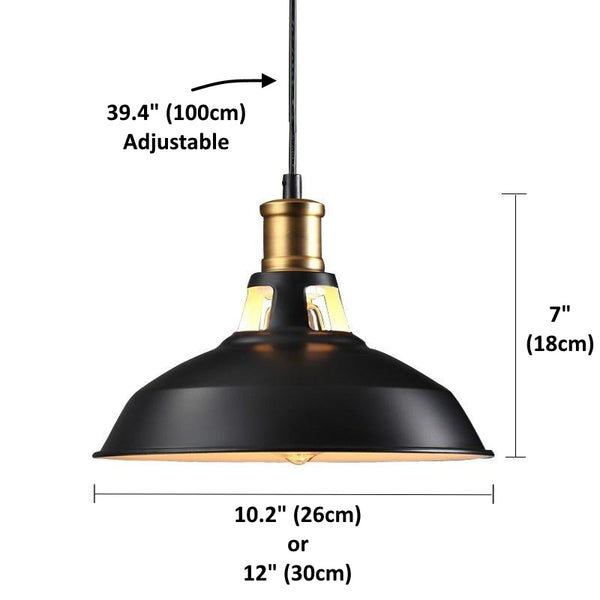 Georgia Vintage Pendant Light Dimensions