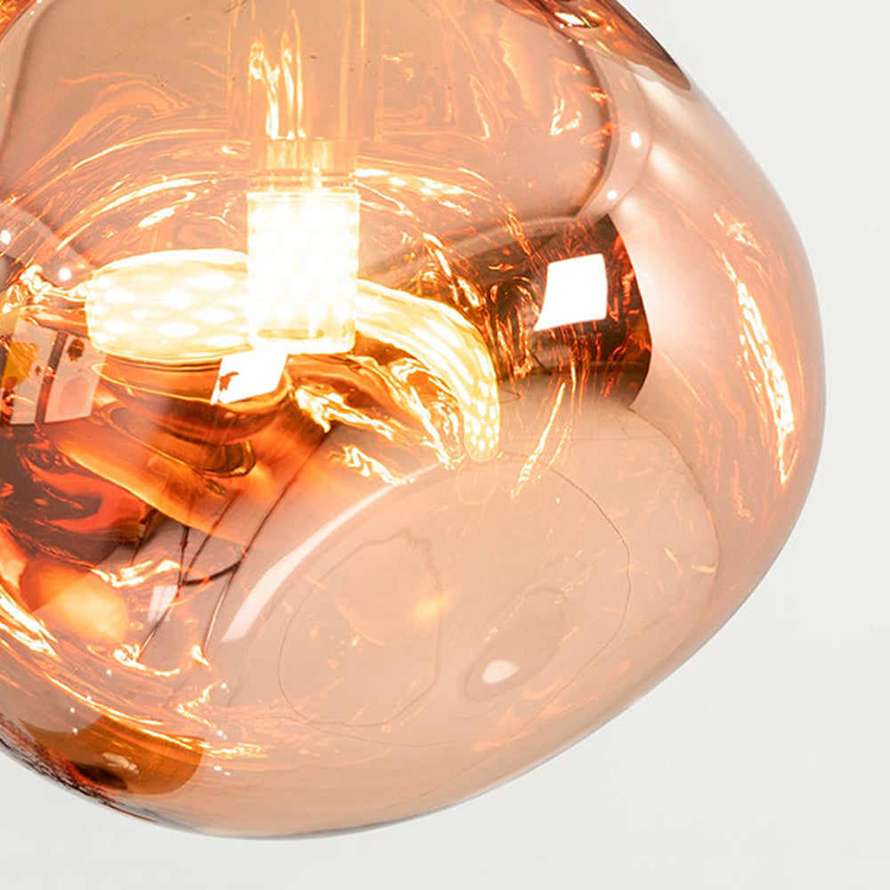 Close view of the sculptural acrylic shade