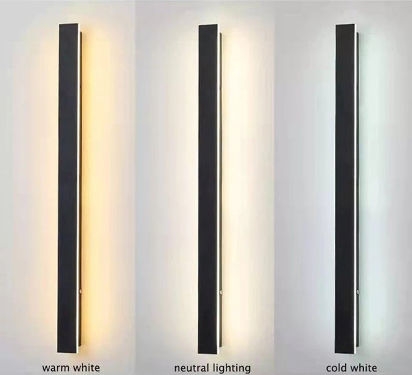 Lights of Scandinavia - Funkis - Funkis - IP65 Wasserdichte LED-Wandleuchte für den Außenbereich. Schwarz mattierte Aluminiumoberfläche und helle, leistungsstarke LED-Quelle. Die dimmbare Version wird mit einer Fernbedienung zur Einstellung von Helligkeit und Farbtemperatur geliefert.
