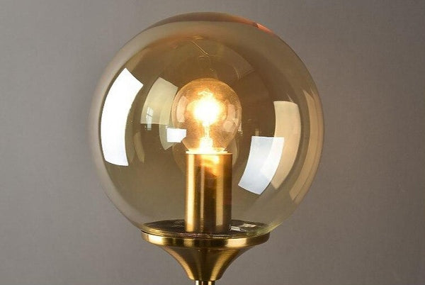 Lights of Scandinavia - Istapp - E14 Moderne nordische LED-Wandlampen, Glaskugel, goldene Wandleuchte, Innenschlafzimmer, Bdside, Gang, minimalistische Beleuchtungskörper, Dekoration