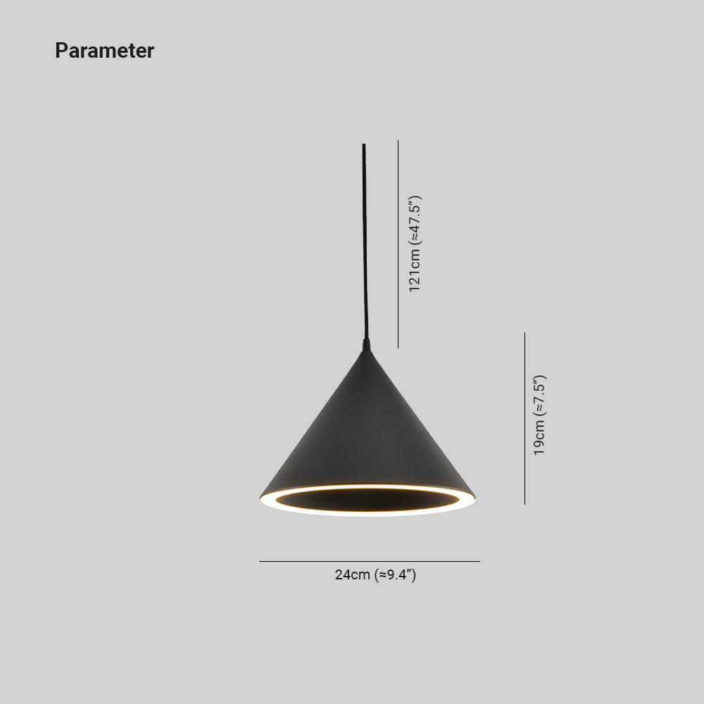 Morandi Funnel-Shape LED Pendant Light for Living Room