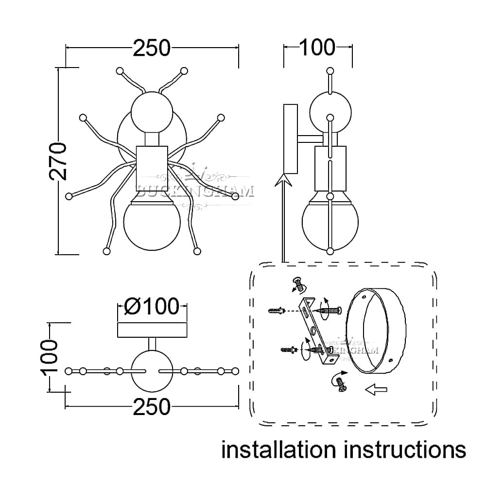 Lampes de fourmis de robot en métal de minimalisme créatif moderne pour des enfants