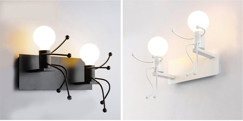 Lampes de fourmis de robot en métal de minimalisme créatif moderne pour des enfants