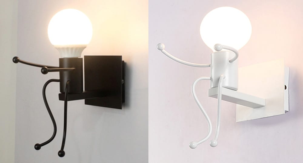 Lampes de fourmis de robot en métal de minimalisme créatif moderne pour des enfants
