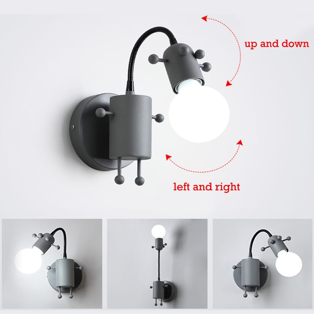 Lampes de fourmis de robot en métal de minimalisme créatif moderne pour des enfants