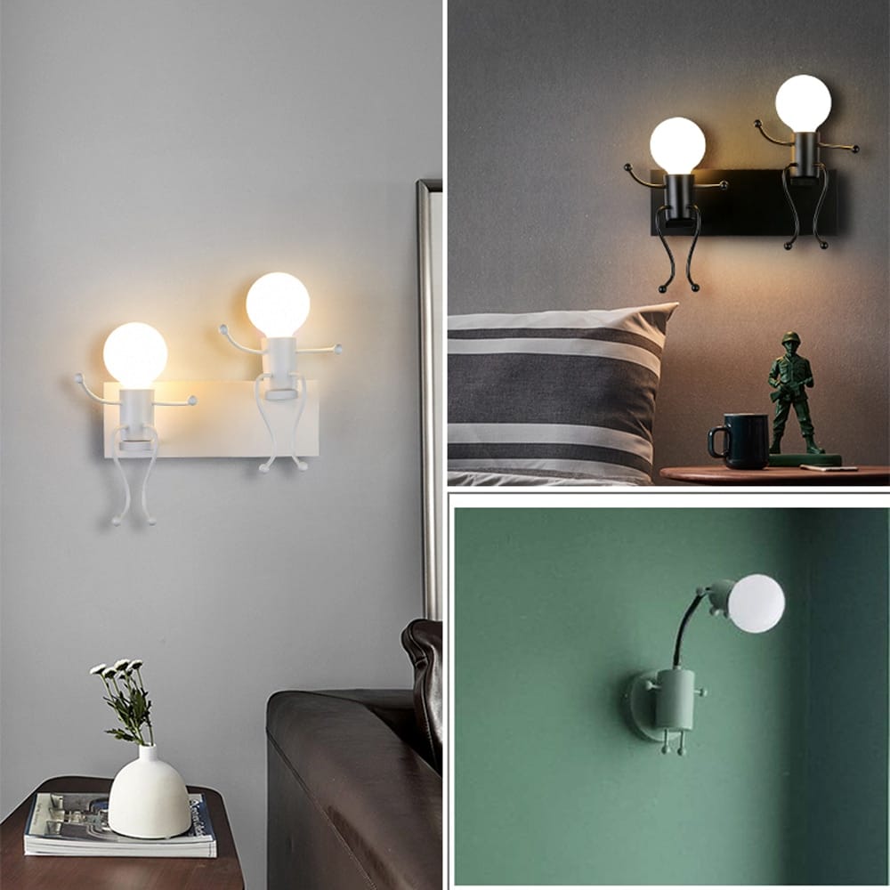 Lampes de fourmis de robot en métal de minimalisme créatif moderne pour des enfants