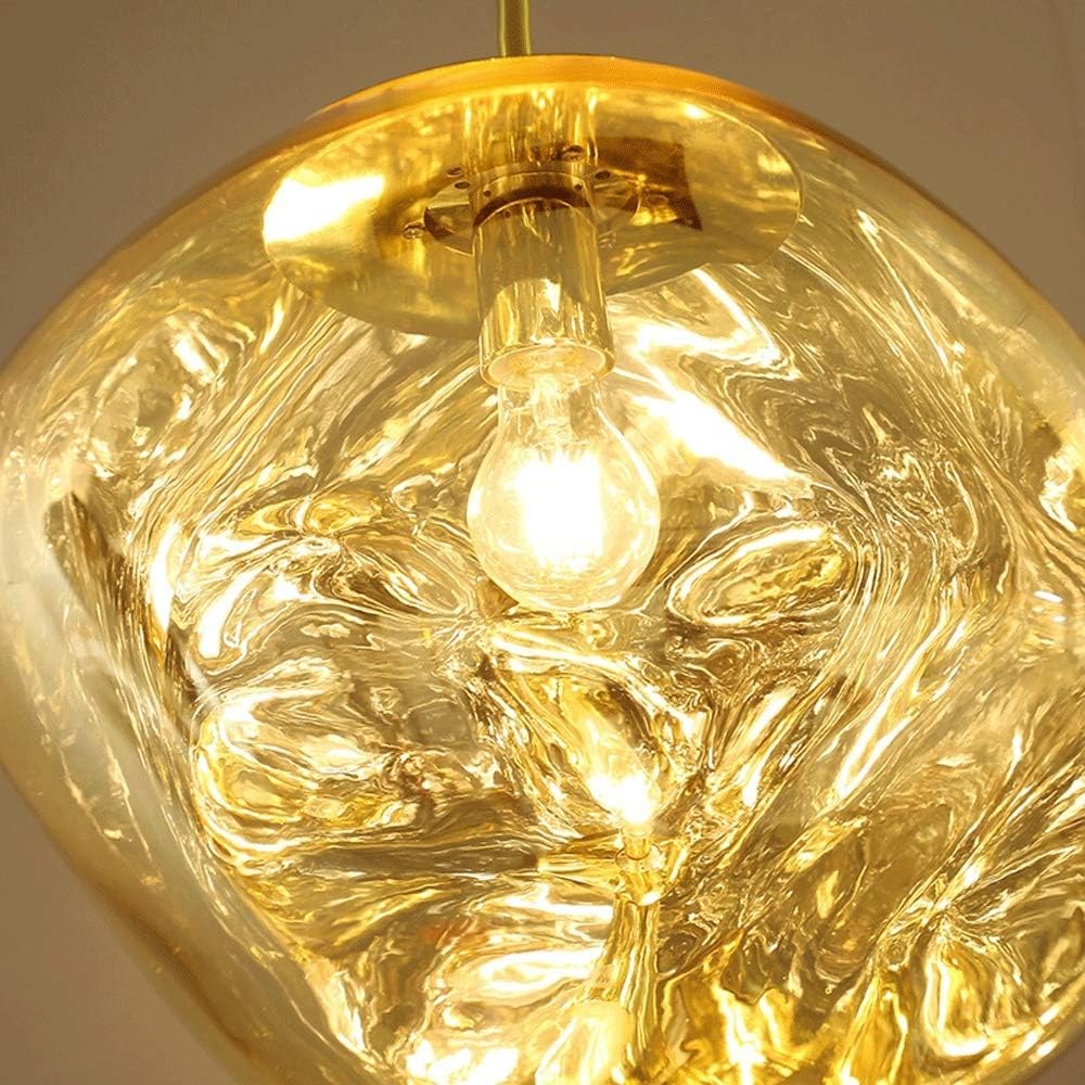 Bulb glowing through the acrylic shade