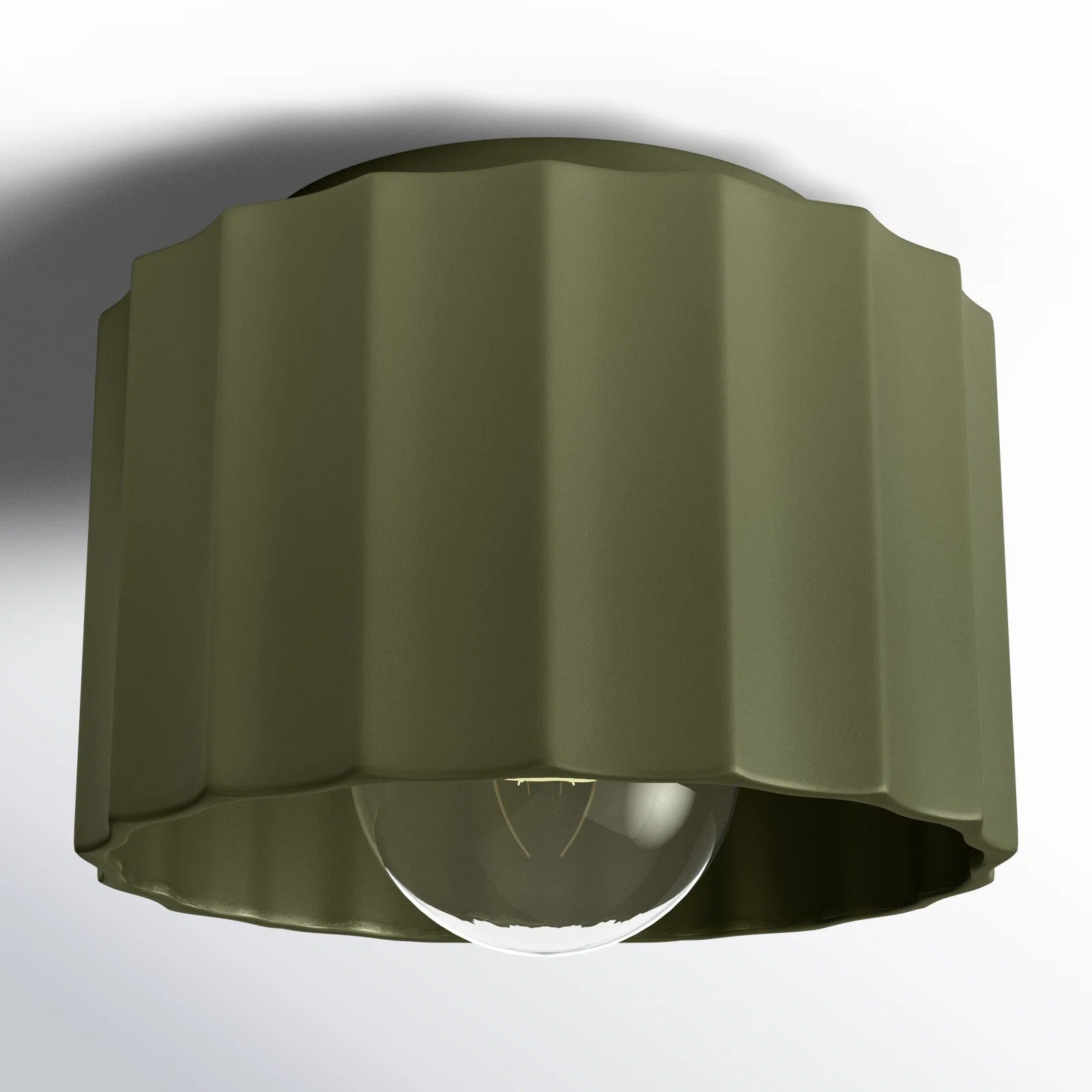 Matte Green Idris Modern Porcelain Fluted Flush Mount Ceiling Light.webp__PID:85156b44-ec74-4fe4-9f89-6355a1f3f1eb