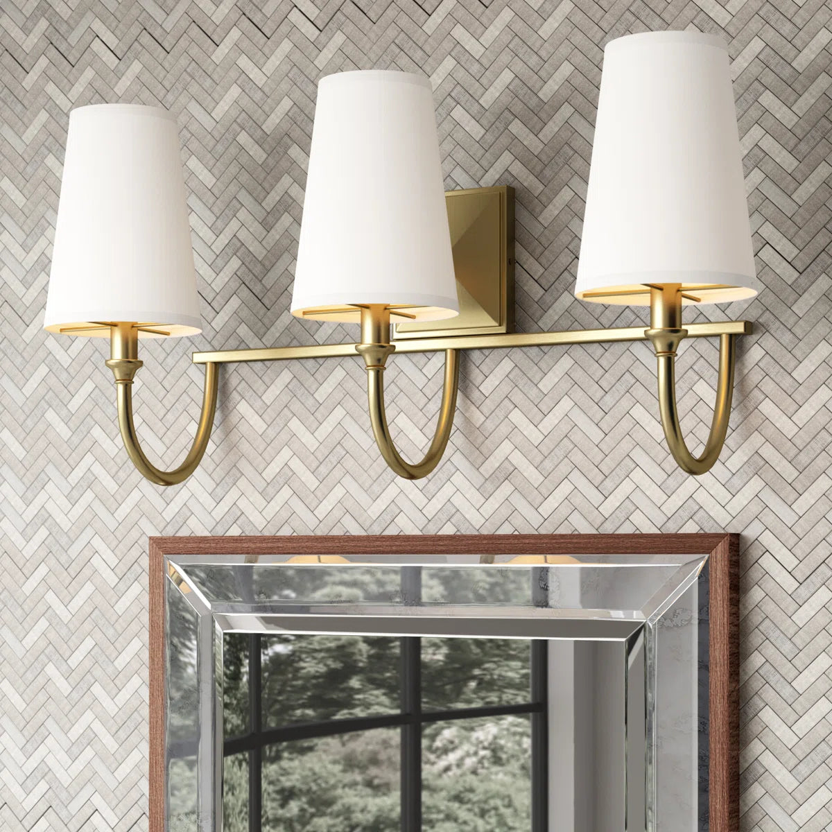 Lampada da toeletta Aurora Modern Farmhouse in tessuto bianco a 3 luci (6).webp__PID:08914939-b92e-4d2b-b451-79f74af399cf