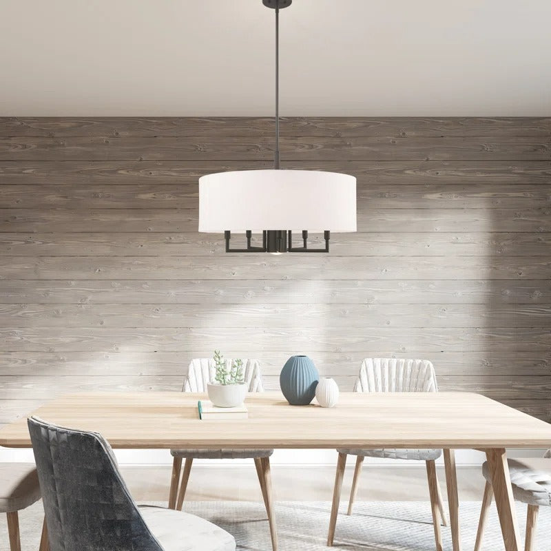 Lampadario a tamburo in tessuto a 6 luci Leif Contemporary Scene11.webp__PID:483a2431-2680-483c-a628-4cb3592936c8