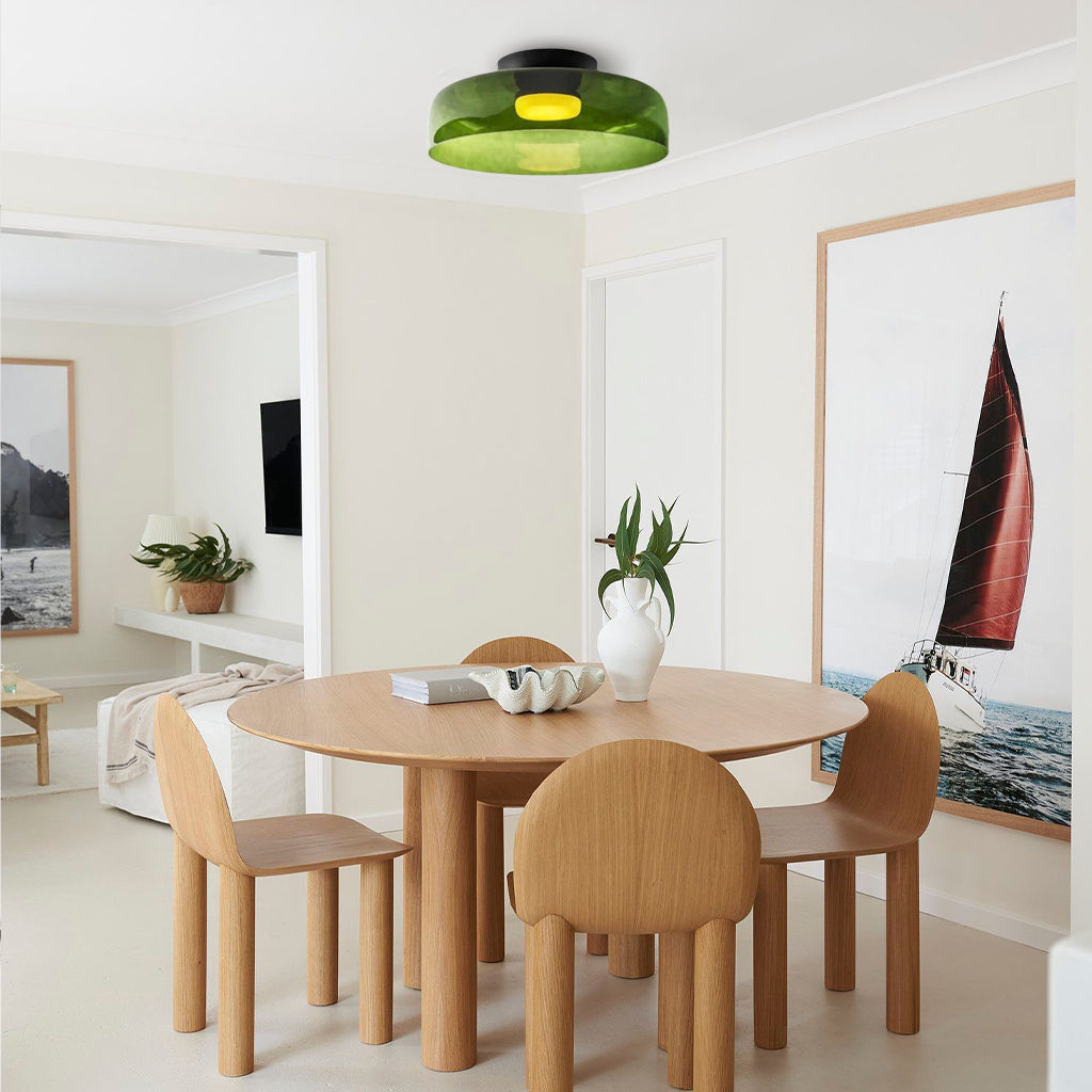 Deckenleuchte aus Glas mit Schichtscheibe, Esszimmer.jpg__PID:439ae839-3b6f-437d-9d0f-8f87c9247234
