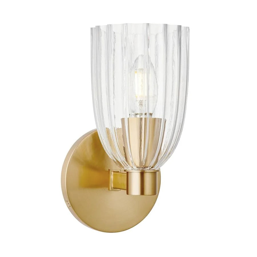 Calista Moderne Wandleuchte aus geripptem Glas und Messing sku.webp__PID:87669a6e-099d-40cd-84f4-a3be04322fcc