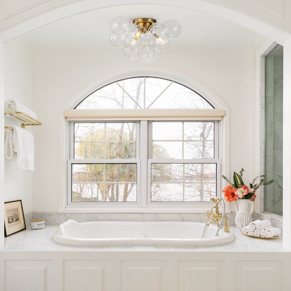 Felix Modern Bubble Cluster Lampada da soffitto in vetro scene4.webp__PID:83019124-b885-46e2-ab74-cffca9751113