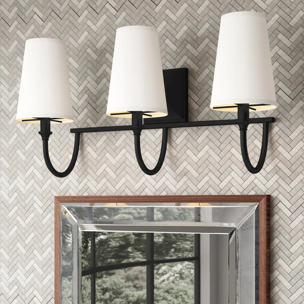 Lampada da toeletta Aurora Modern Farmhouse in tessuto bianco a 3 luci (1).webp__PID:d5cec41c-0008-4149-b9b9-2ebd2b745179