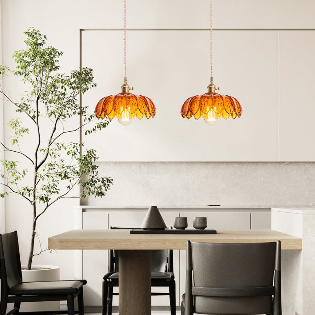 tulip glass pendant light double amber.jpg__PID:cf6616ee-d3a3-44a2-8171-bf071d664c39