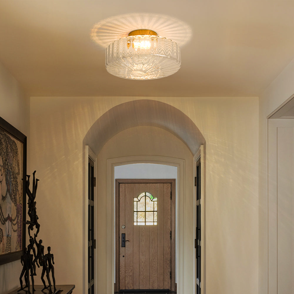 Lampa sufitowa Rowena Modern Round Ribbed Glass Brass.jpg__PID:7de0ede5-512a-4d33-90b2-6efdb2350553