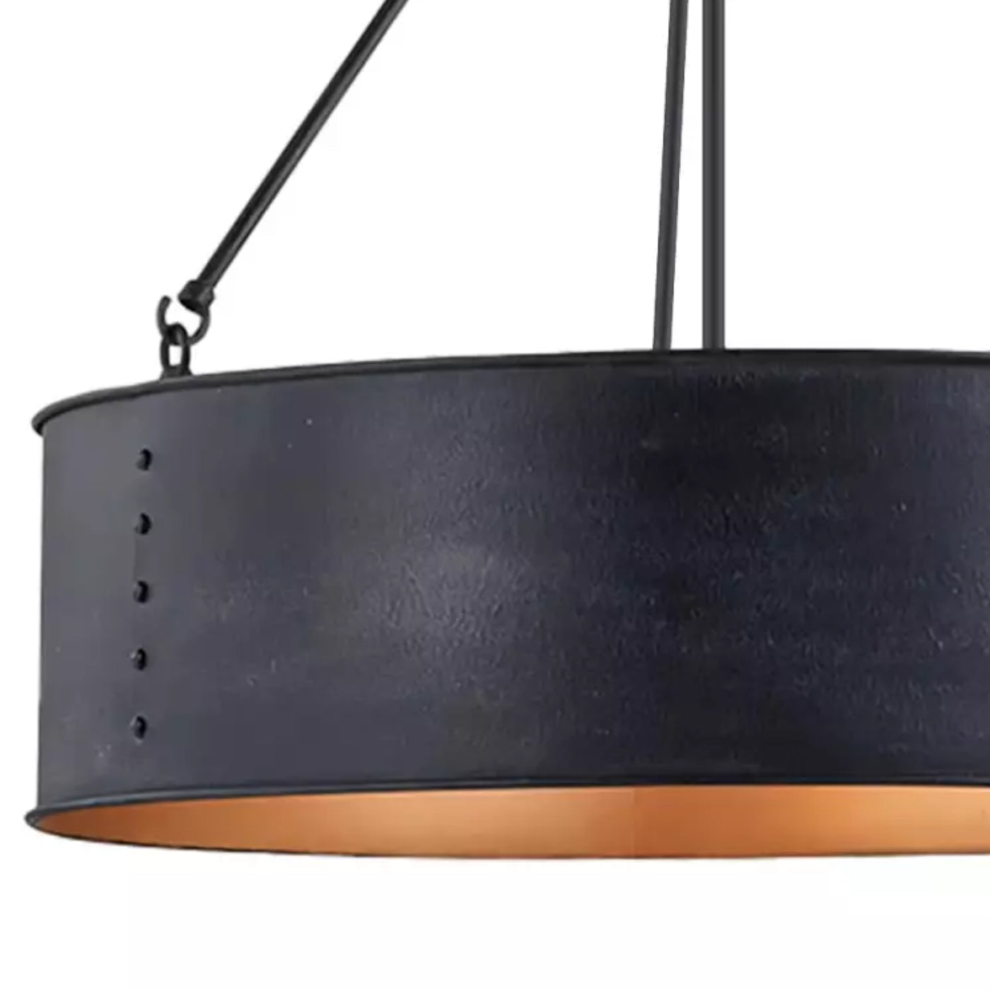 Luminária pendente de tambor preto em metal industrial Grayson detail1.webp__PID:2d8a26c2-5104-4470-be82-f8c339f22c65