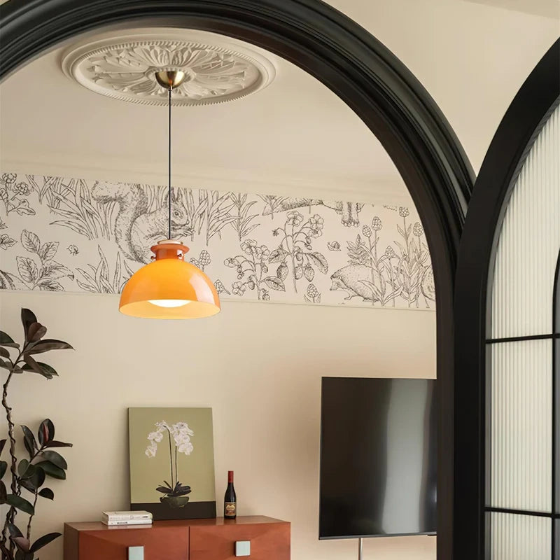 Pontos Contemporary Orange Round Glass Pendant Light (8).webp__PID:71f378e0-c593-4fe4-a068-bcb396ff9c69