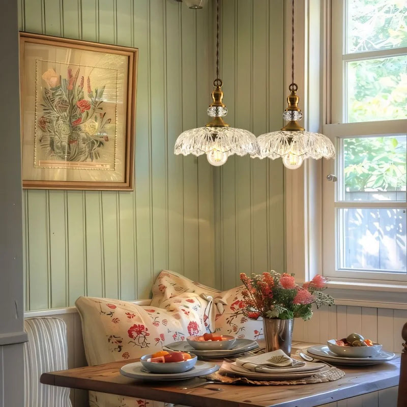 Anthea Retro Brass Glass Flower Pendant Light.webp__PID:ba1211b3-c230-4b14-9c9e-49fabbc7a9ab