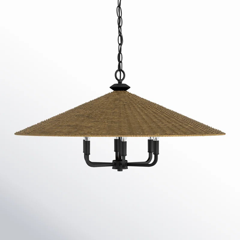 American Country Black 6 Light Rattan Cone Pendant Light (5).webp__PID:7a8b0d8e-c597-4313-84df-1d4d3af510a1