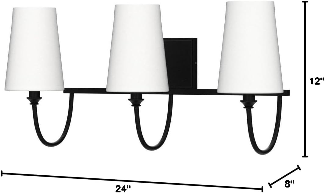 Lampada da toeletta Aurora Modern Farmhouse in tessuto bianco a 3 luci (1).jpg__PID:bdd5cec4-1c00-4891-8939-b92ebd2b7451