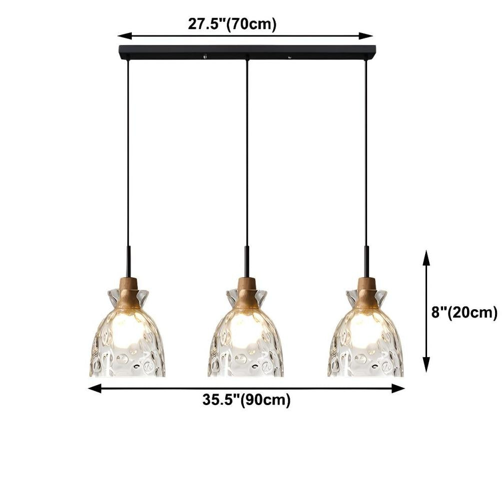Freequana Rustikale Ripple Glas Pendelleuchte size4.jpg__PID:03333670-ae52-4c3b-86b9-42bfc5e8bc0c