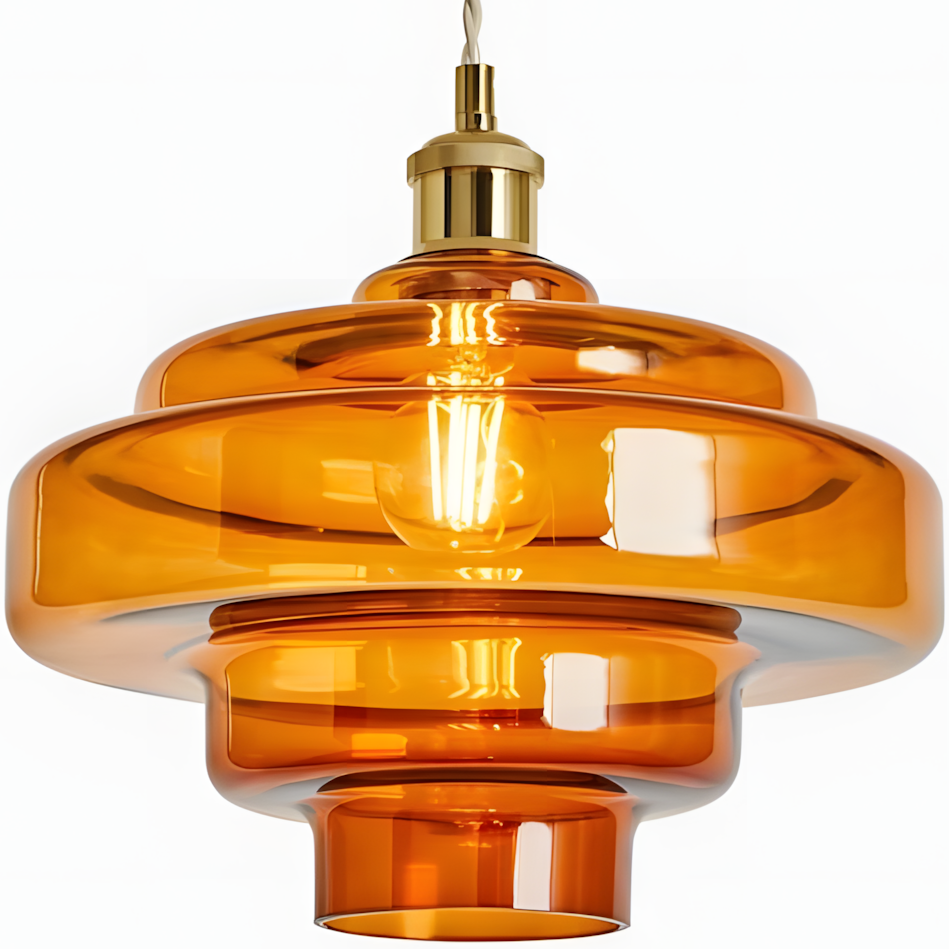 Ivon single pendant option: Amber Orange