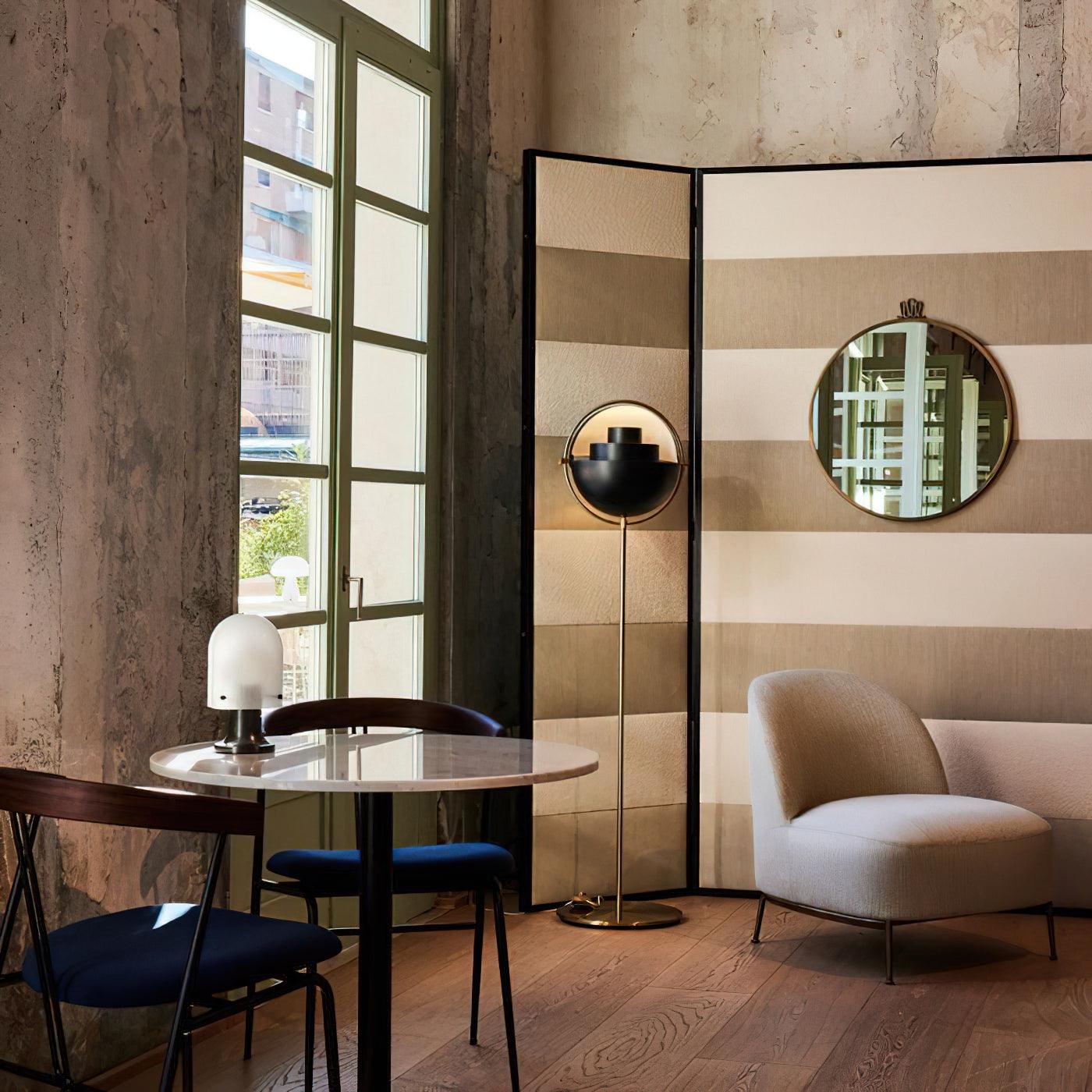 Deformed Ball Floor Lamp in a styled room