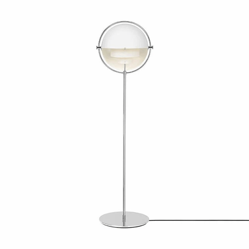 Chrome Deformed Ball Floor Lamp finish