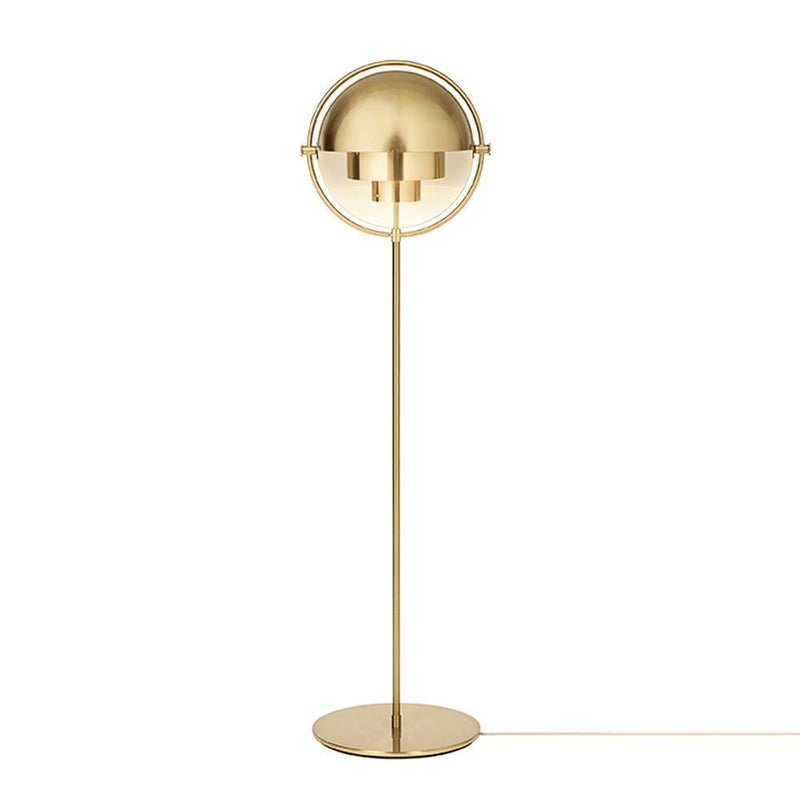 Gold Deformed Ball Floor Lamp finish