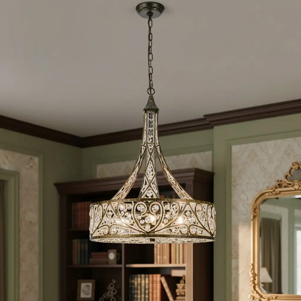 Arden Luxury 6-Light Crystal Drum Chandelier4.webp__PID:da7bde40-f6db-4497-b831-904c84bc055d