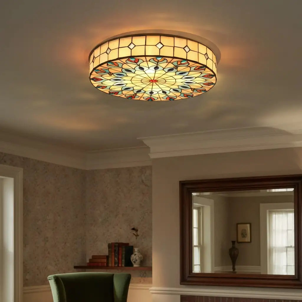 Cerise Vintage Tiffany Stained Glass Ceiling Light6.webp__PID:aca03c2c-2b58-474a-950c-e95fc63d57fe