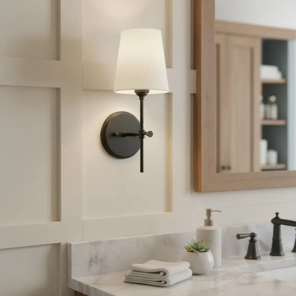 Amberly Minimalist Fabric Brass 1-light Wall Sconce16.webp__PID:3652913d-4e73-4141-9db4-c57a8db65afd