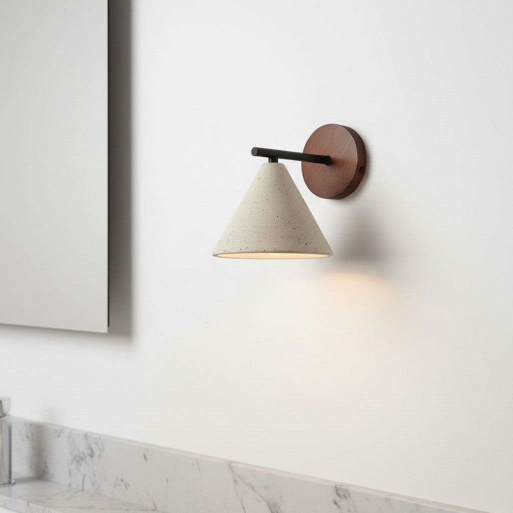Lachlan Minimalist Travertine Cone Wall Sconce5.webp__PID:a48846e8-b1ba-42f5-bd50-3b2fe44beee4