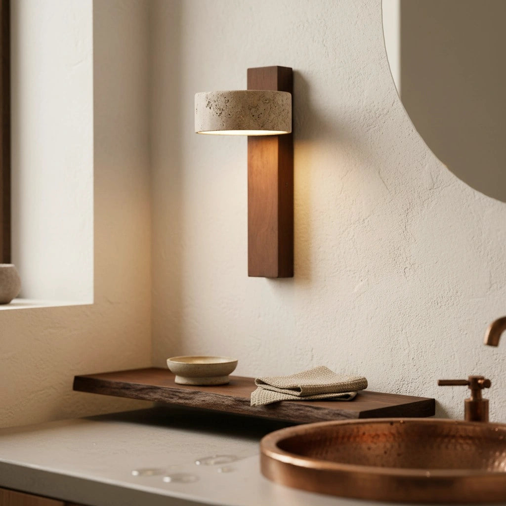 Shawna Wabi Sabi Natural Travertine LED Wall Sconce1.webp__PID:7efc2167-11eb-43e0-9095-196e8f833f9f