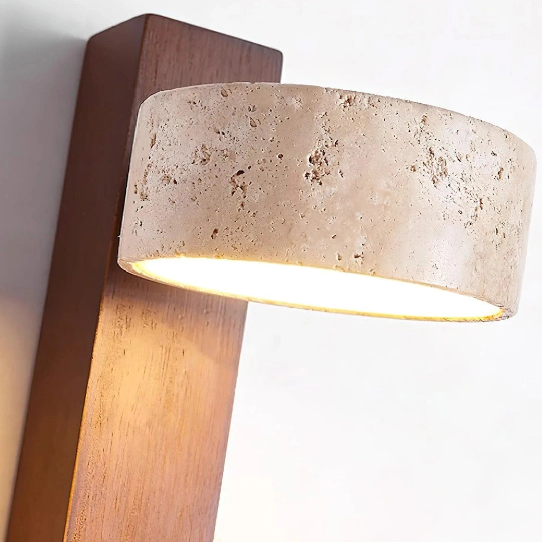 Shawna Wabi Sabi Natural Travertine LED Wall Sconce detail1.webp__PID:cbd40410-3eec-42b4-b14c-7cfbc92a9220