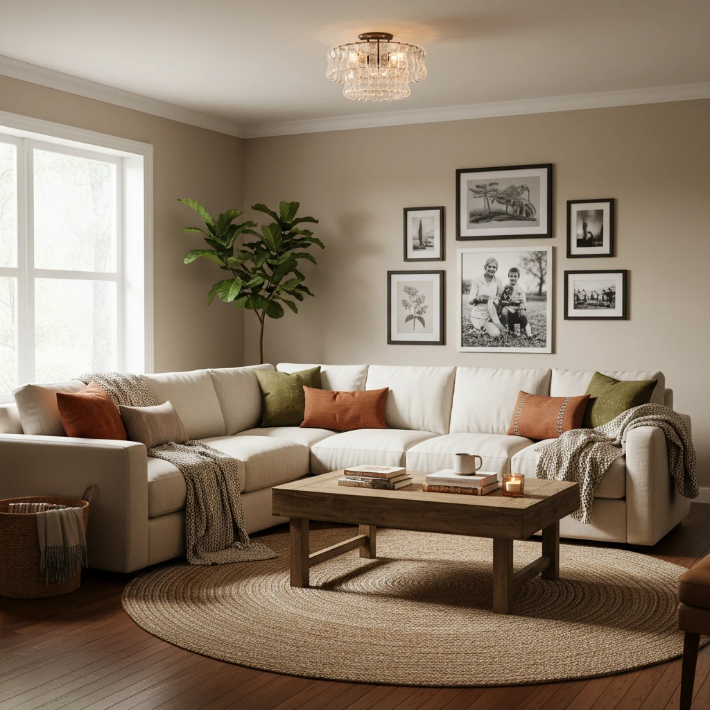 Porcelain flush mount lifestyle scene