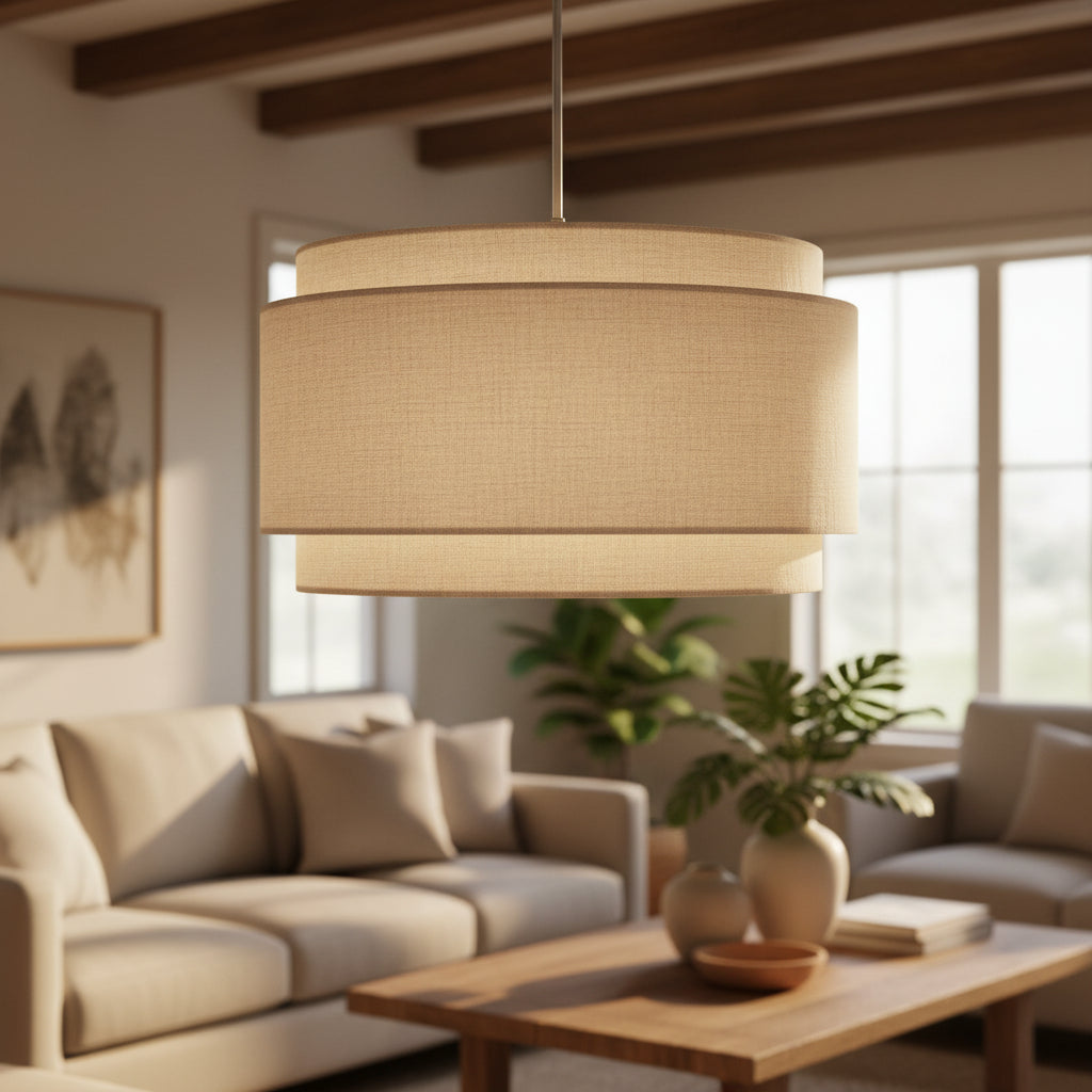 Hayden Modern Linen Drum Pendant Light-7.jpg__PID:529a07e3-0966-4965-91c5-411cbc1ab63d