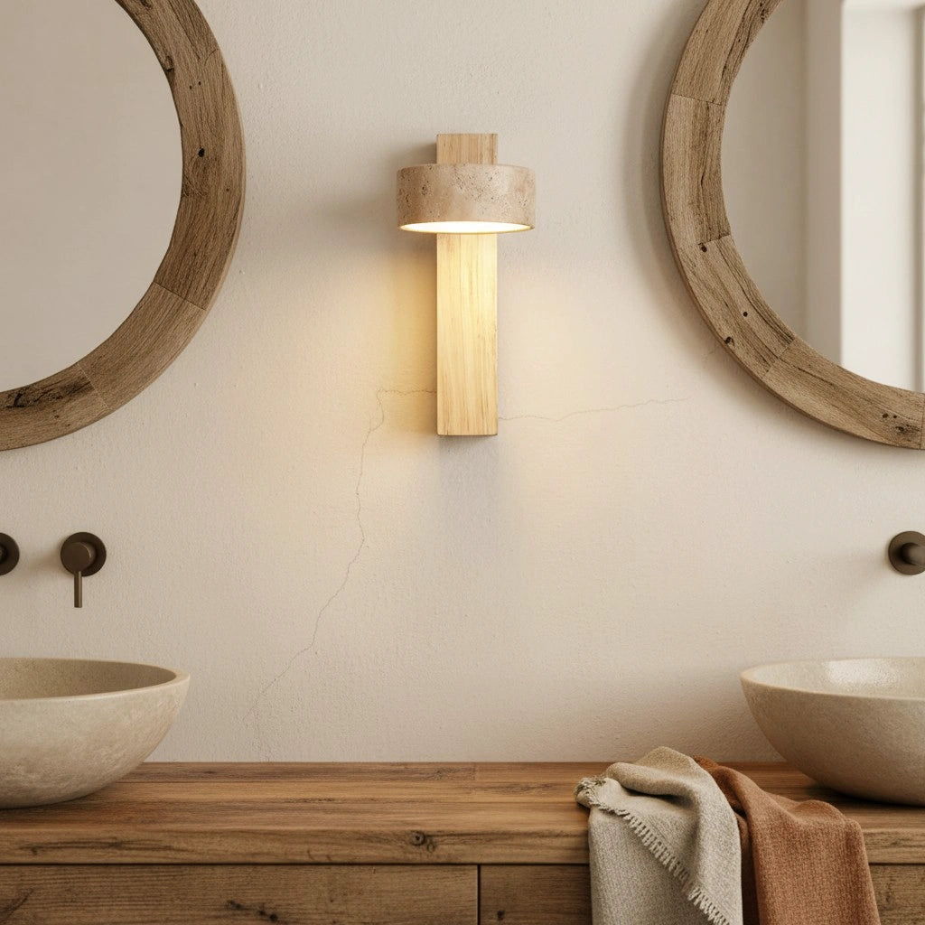Shawna Wabi Sabi Natural Travertine LED Wall Sconce7.webp__PID:25051a7e-fc21-4711-ab13-e0d095196e8f