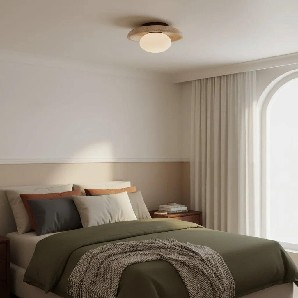 Alaey Modern Travertine Glass Round Dome Ceiling Light20.webp__PID:3ab376f0-b914-4a10-900c-661c69a52f13