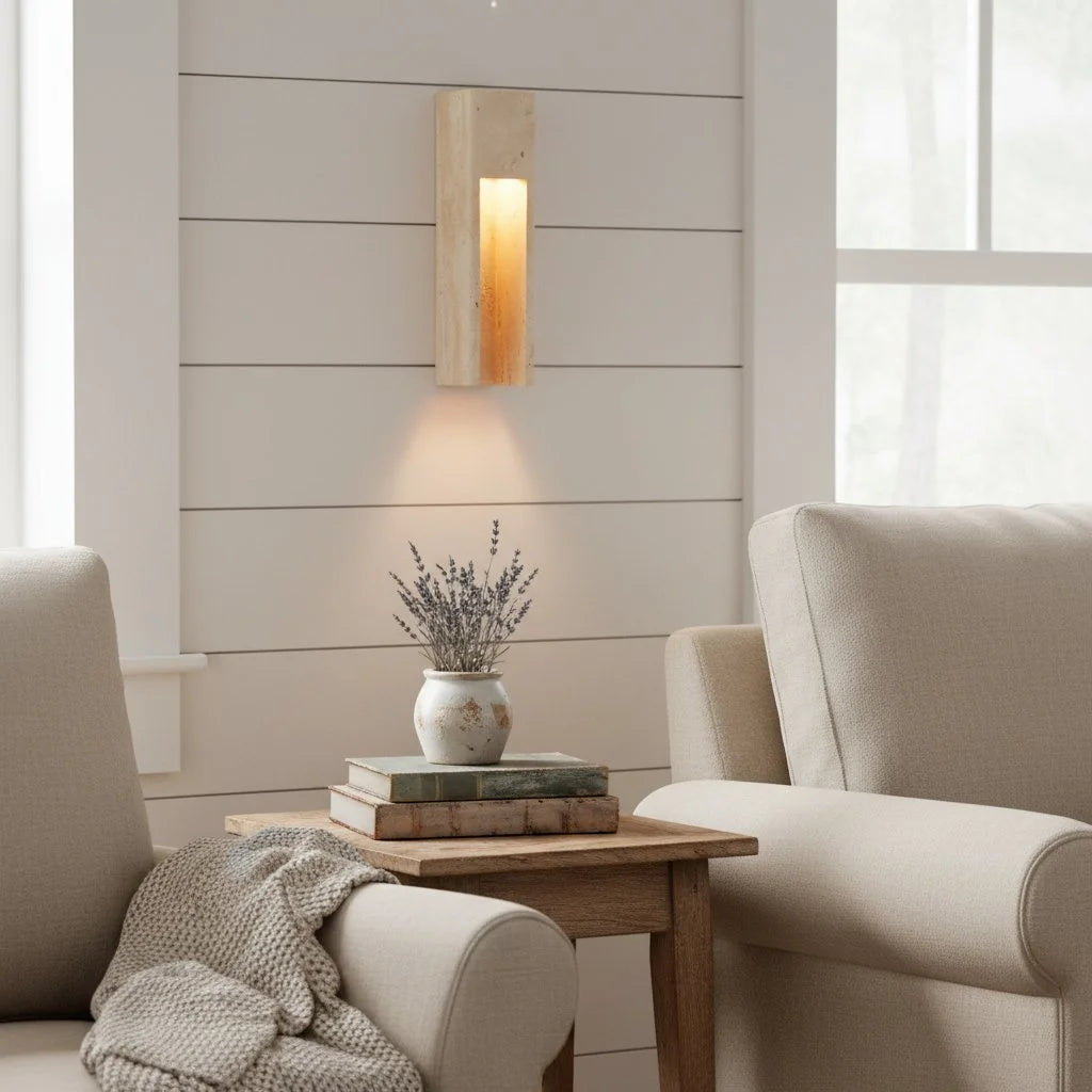 Zoey Minimalist Indoor-Outdoor Travertine Wall Sconce Ivory 4.webp__PID:52a56508-aabd-4768-b984-fe632c279083