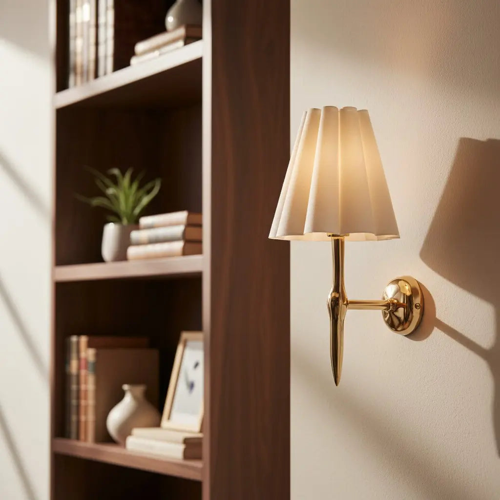 Blossyn Modern Art Deco Fabric Brass Wall Sconce14.webp__PID:81bdaf06-979b-492c-8b73-aede6e99e156