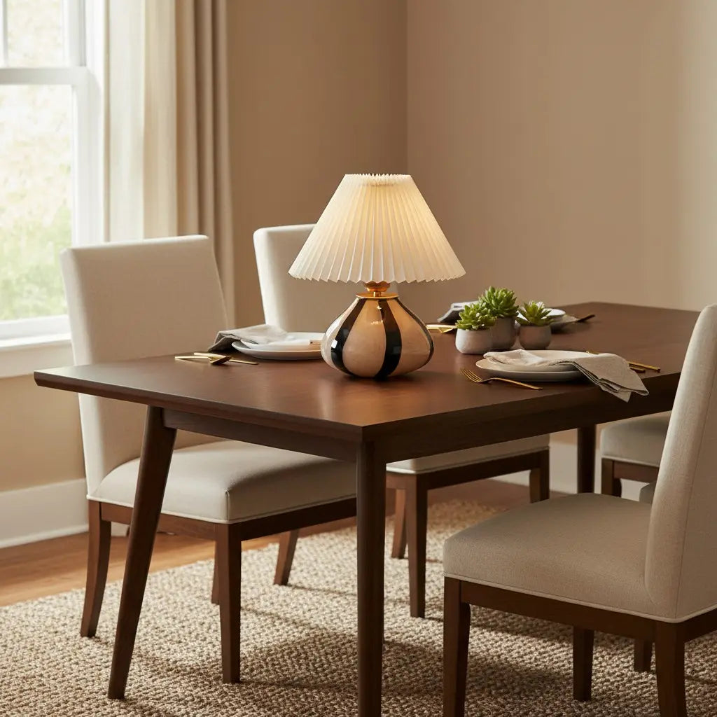 Sylara Mid Century Pleated Fabric Glass Table Lamp11.webp__PID:e5017a06-4b27-49f1-9f42-bc99e4f766d2