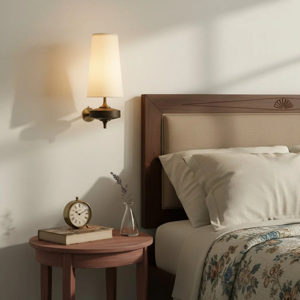 Kaelen Vintage Fabric Tapered Accent Wall Sconce white 3.webp__PID:6b80fe88-5703-49f9-b020-f8aee792cec0